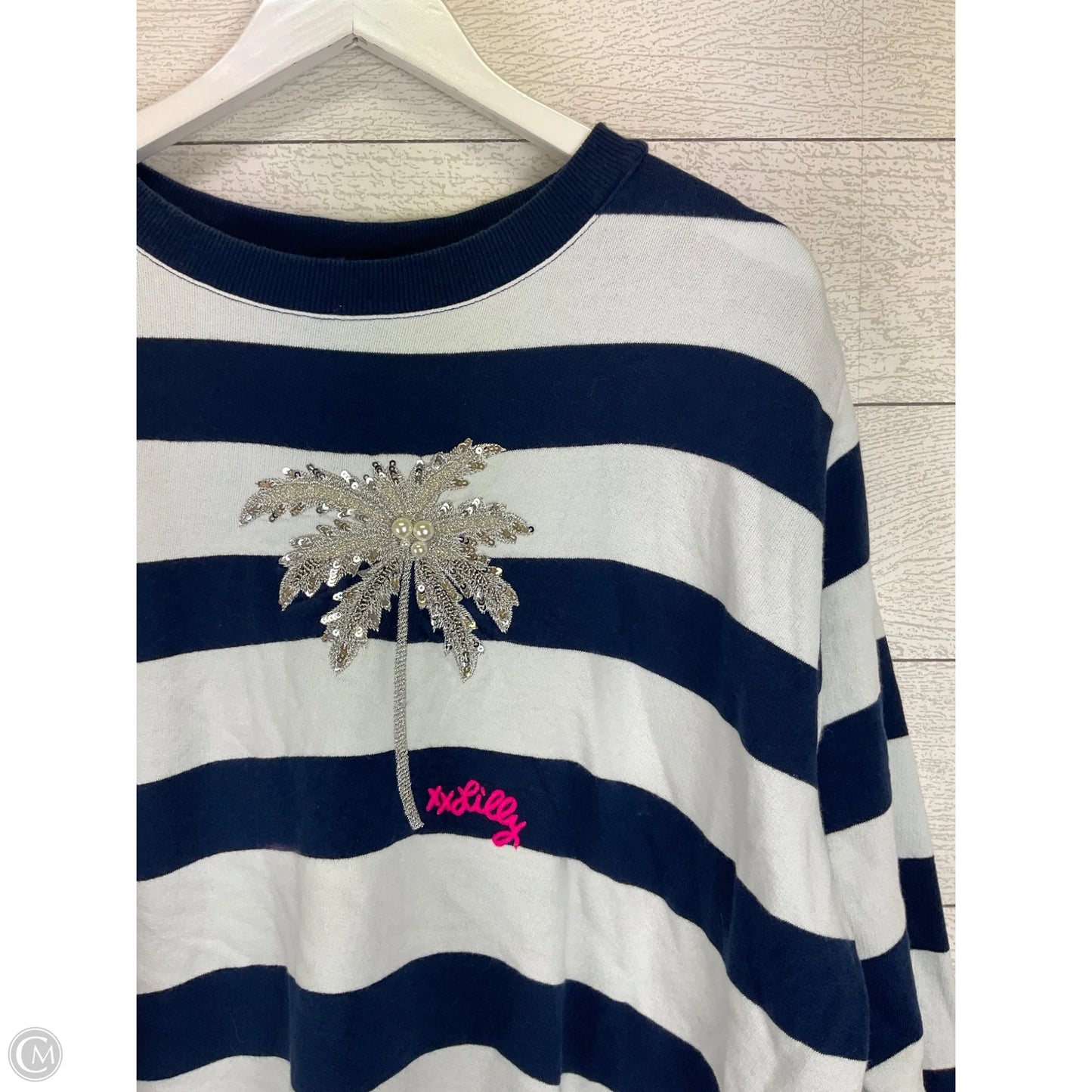 Sweatshirt Designer By Lilly Pulitzer In Striped Pattern, Size: L