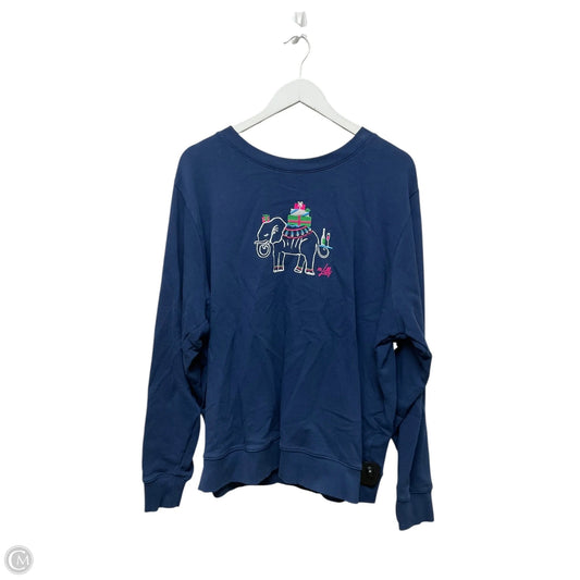 Sweatshirt Designer By Lilly Pulitzer In Navy, Size: L