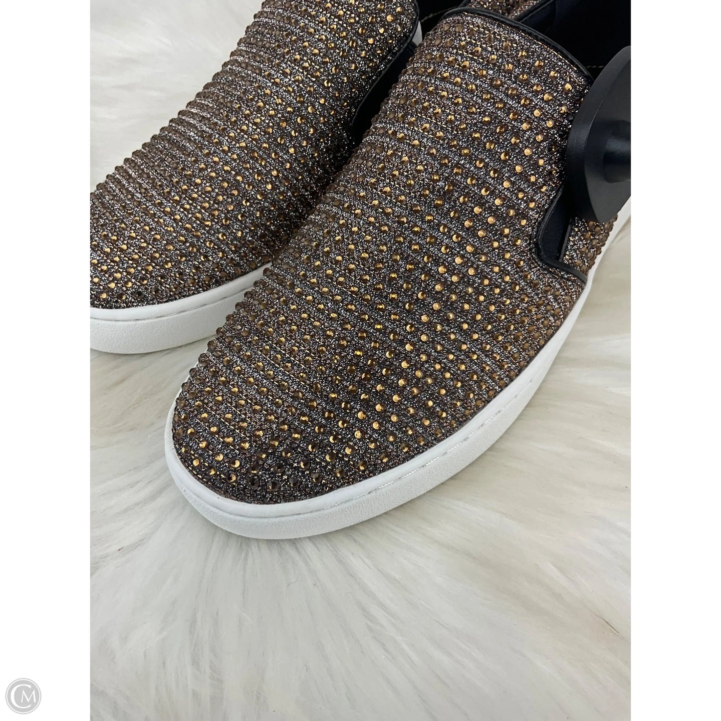 Shoes Designer By Michael Kors In Black & Gold, Size: 9