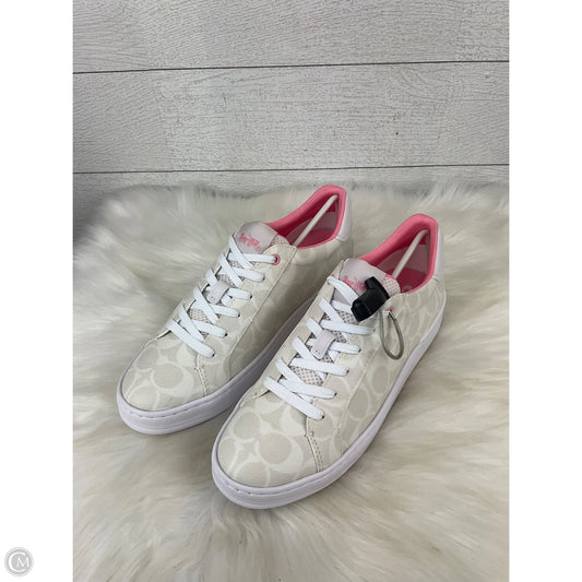Shoes Designer By Coach In Pink & White, Size: 9