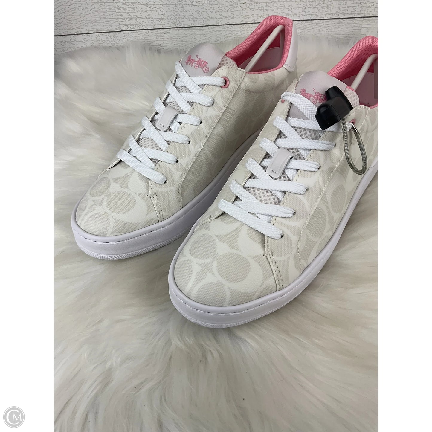 Shoes Designer By Coach In Pink & White, Size: 9