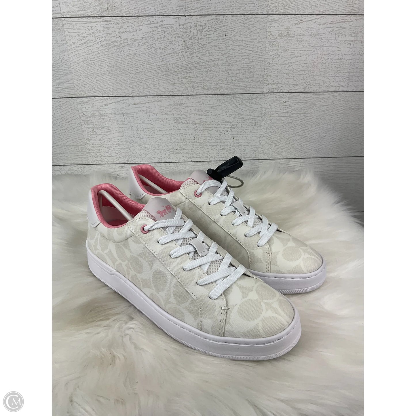 Shoes Designer By Coach In Pink & White, Size: 9