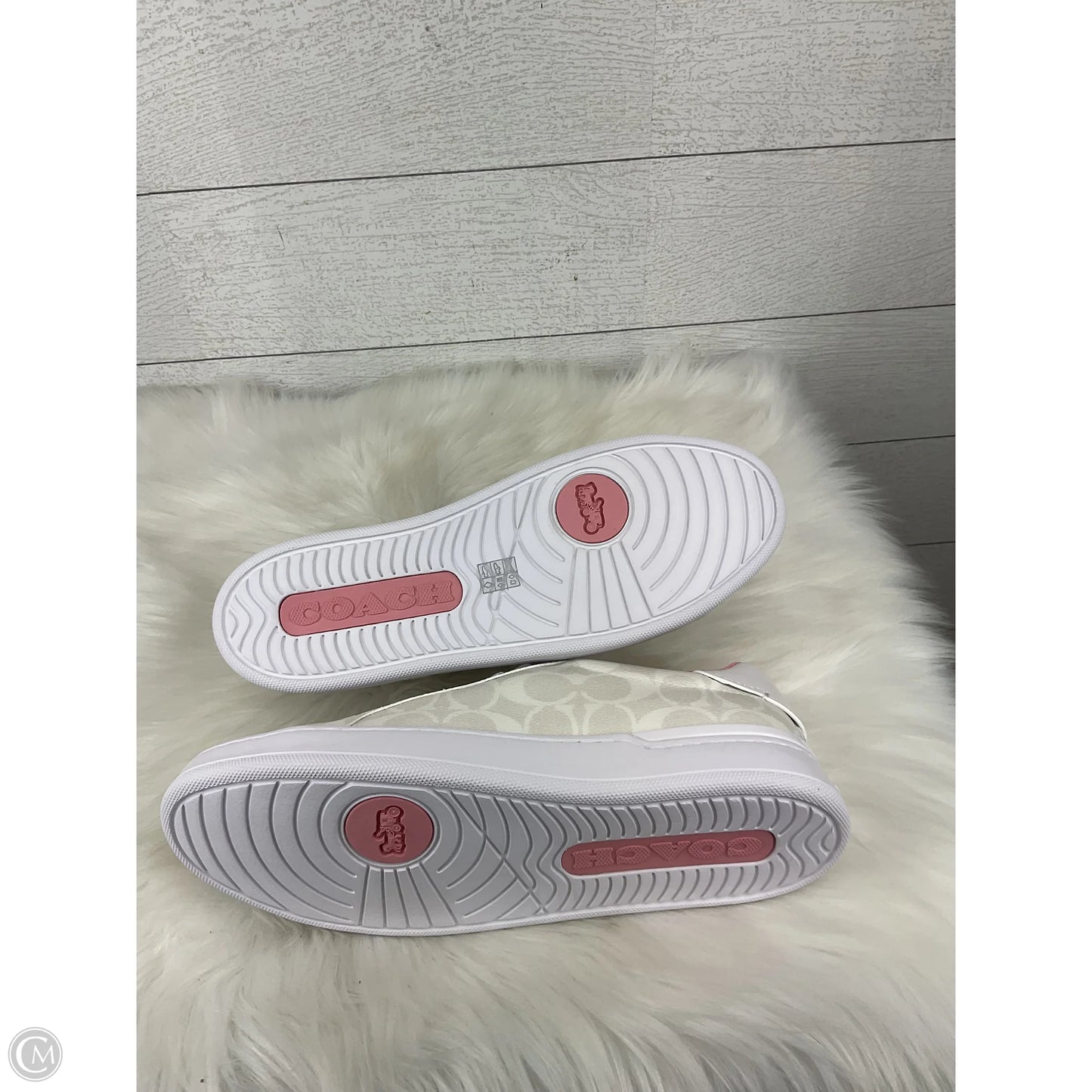 Shoes Designer By Coach In Pink & White, Size: 9