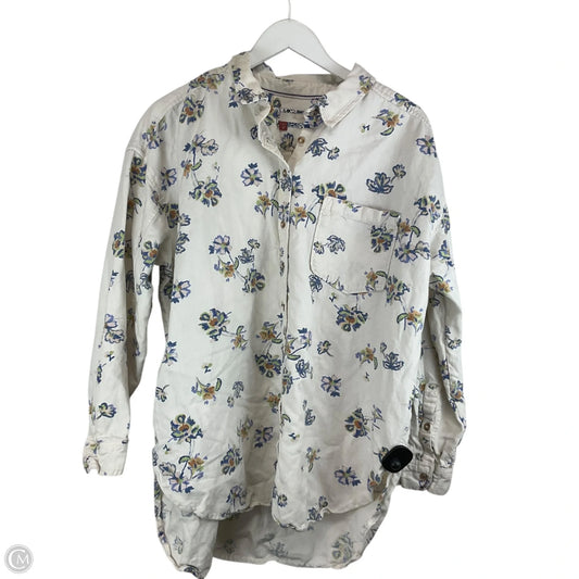 Top Long Sleeve By Pilcro In Floral Print, Size: L