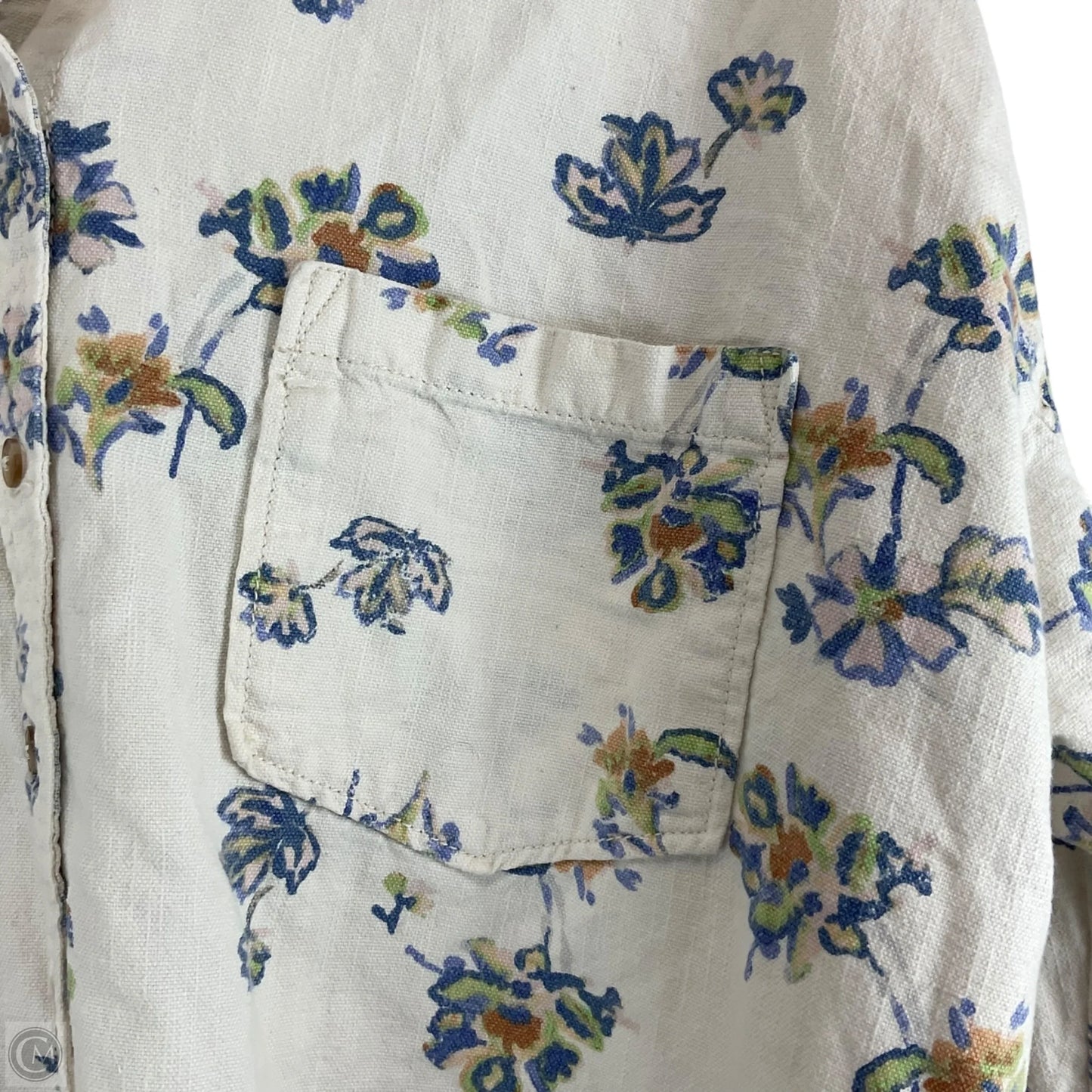 Top Long Sleeve By Pilcro In Floral Print, Size: L
