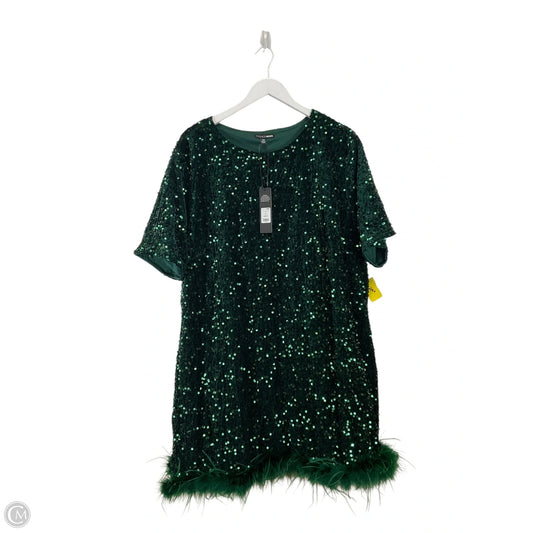 Dress Party Midi By Fashion Nova In Green, Size: 3x