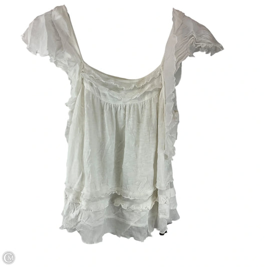Top Sleeveless By Anthropologie In White, Size: S