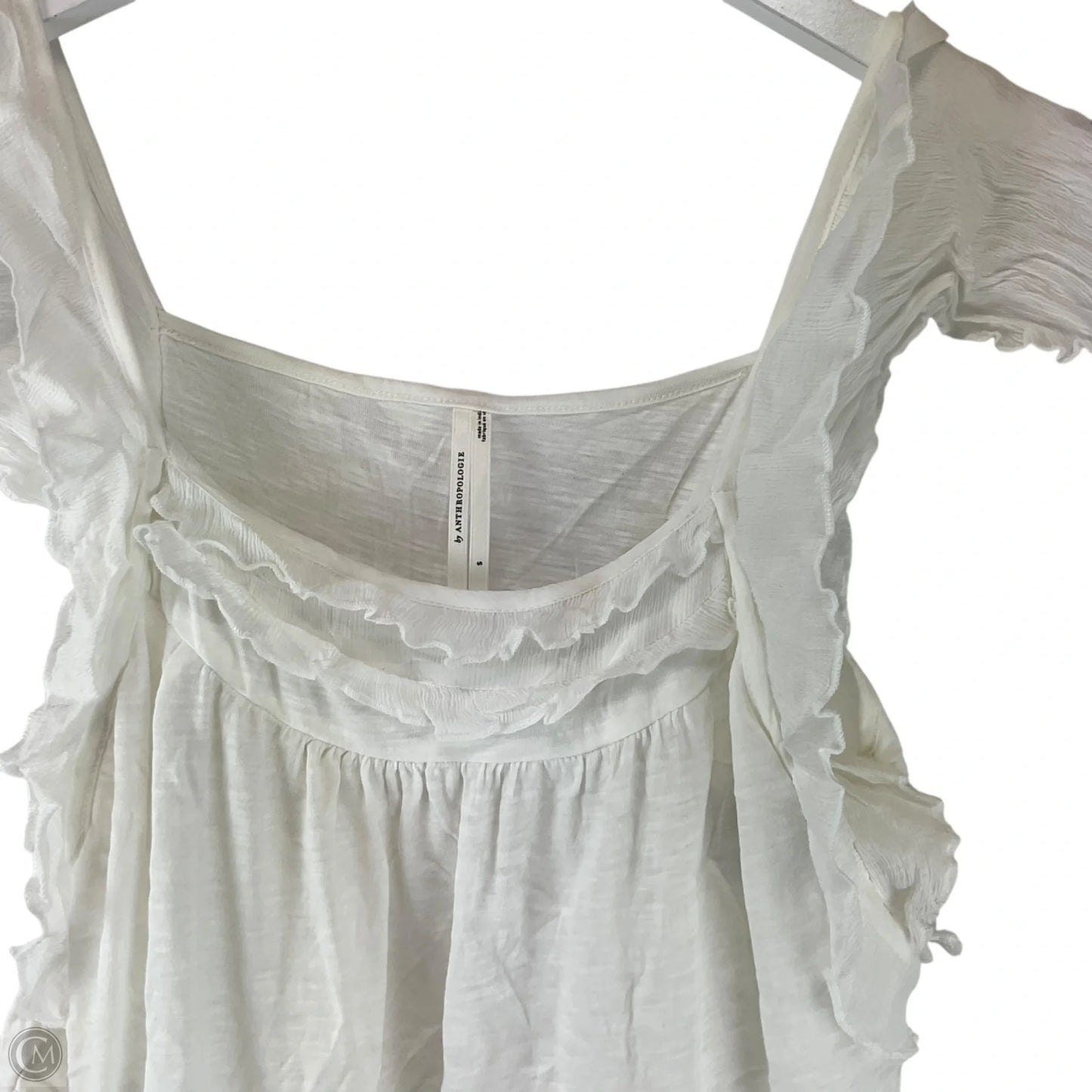 Top Sleeveless By Anthropologie In White, Size: S