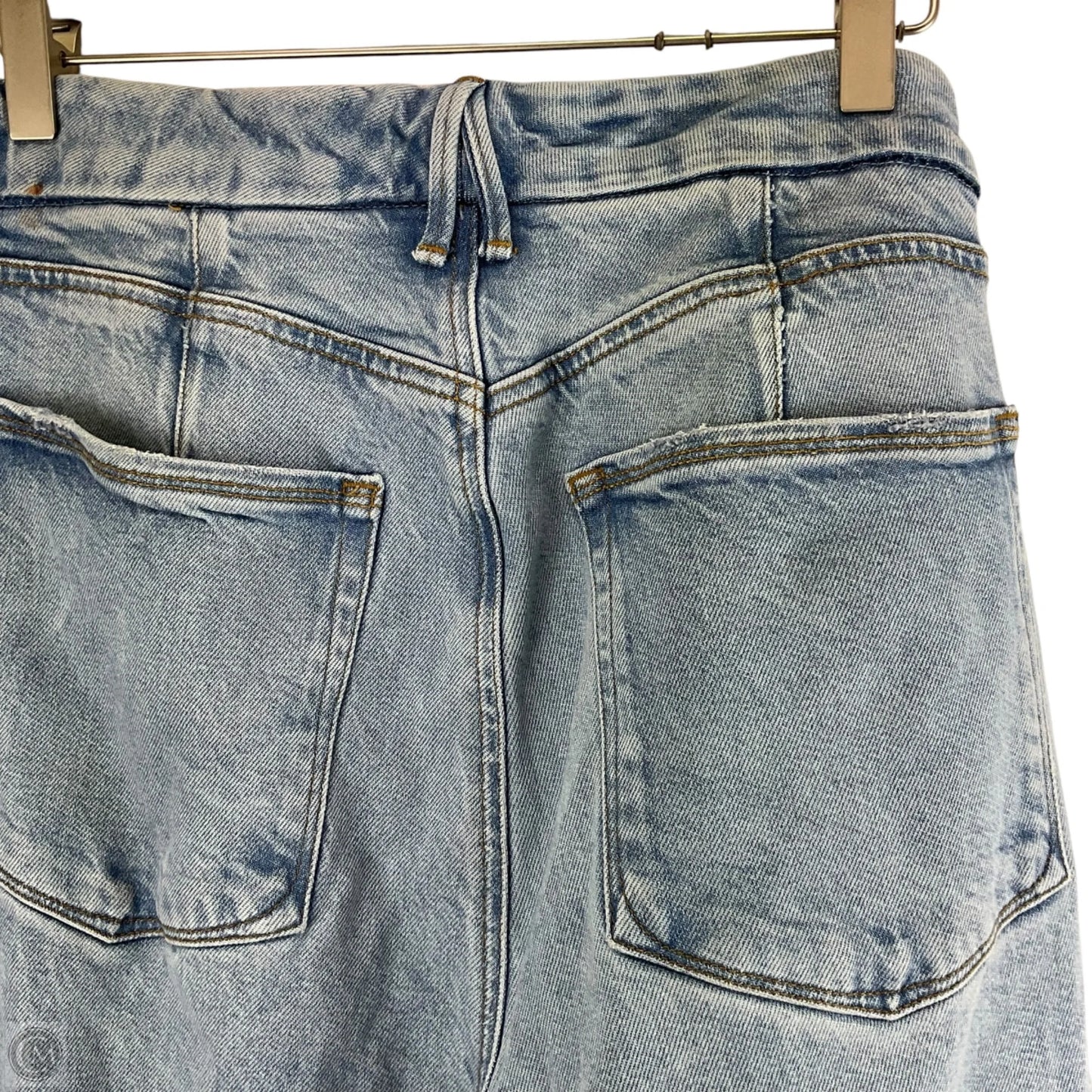 Jeans Straight By Good American In Blue Denim, Size: 14