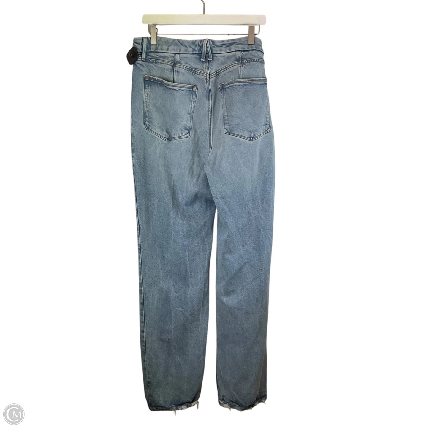 Jeans Straight By Good American In Blue Denim, Size: 14