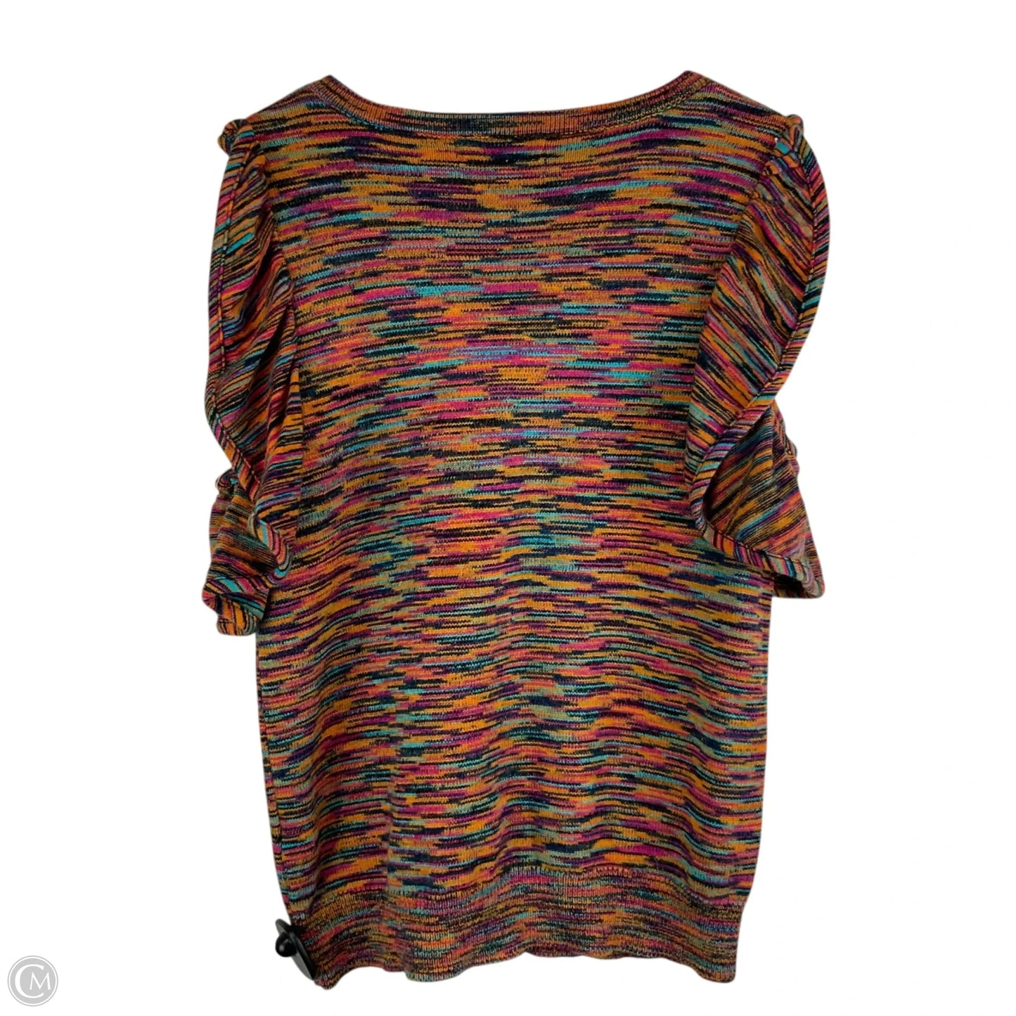 Top Short Sleeve By Anthropologie In Multi-colored, Size: M