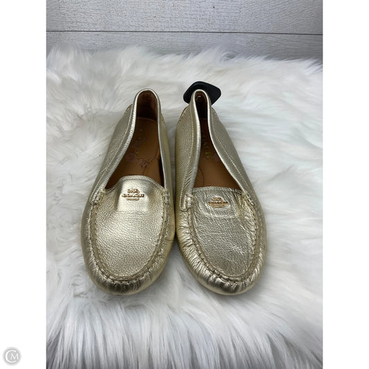 Shoes Designer By Coach In Gold, Size: 7.5