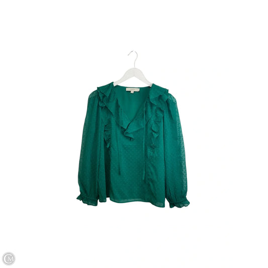 Top Long Sleeve By Loft In Green, Size: Mp