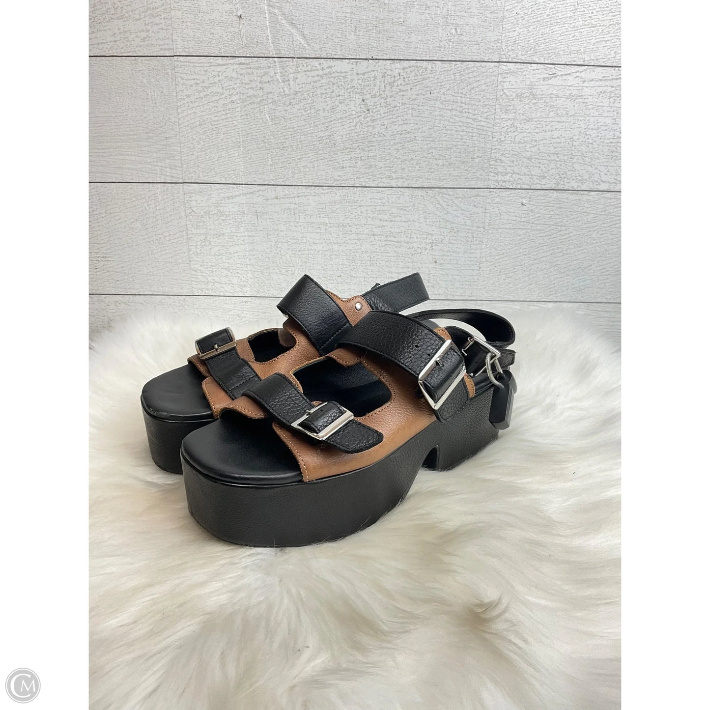 Sandals Heels Platform By Free People In Brown, Size: 8.5