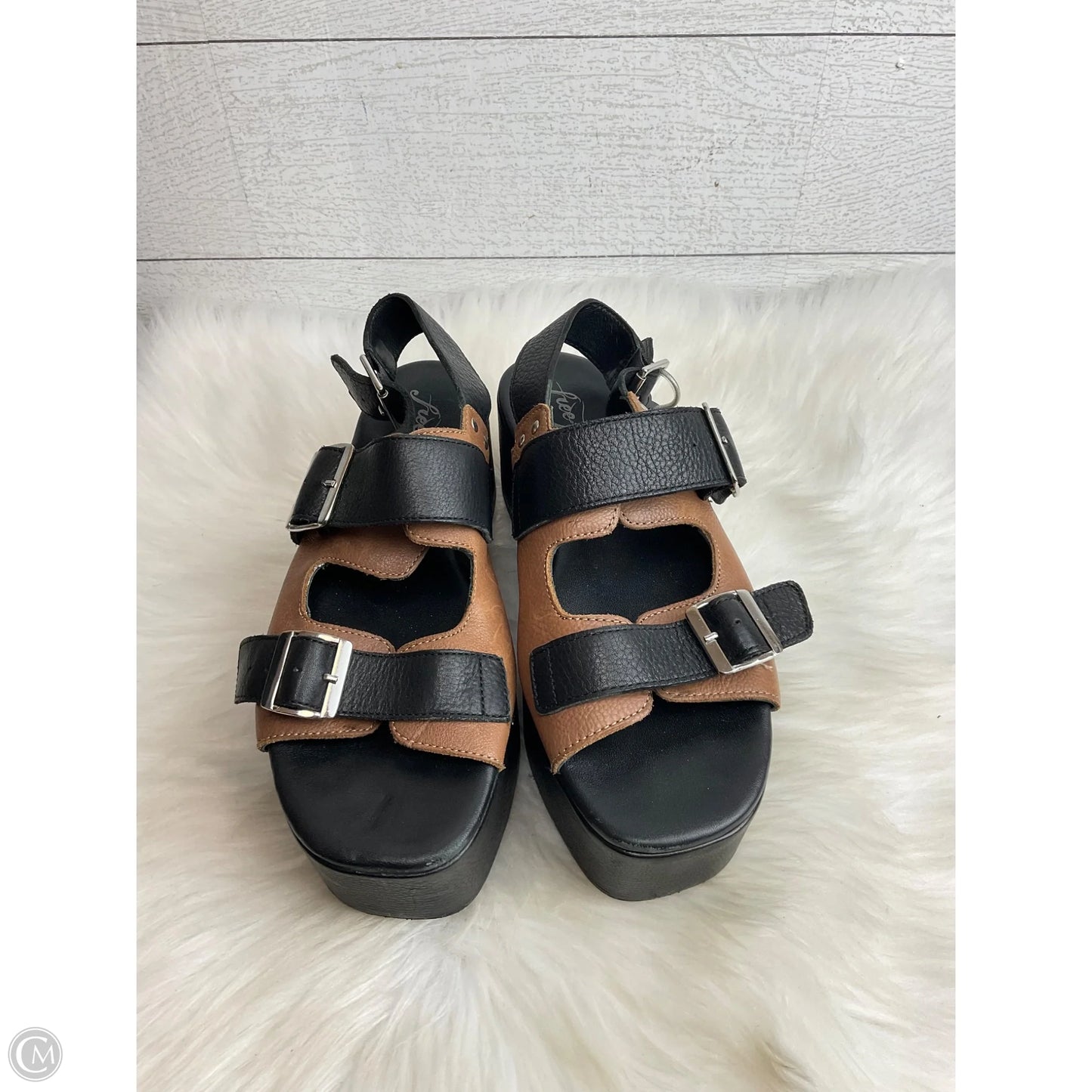 Sandals Heels Platform By Free People In Brown, Size: 8.5