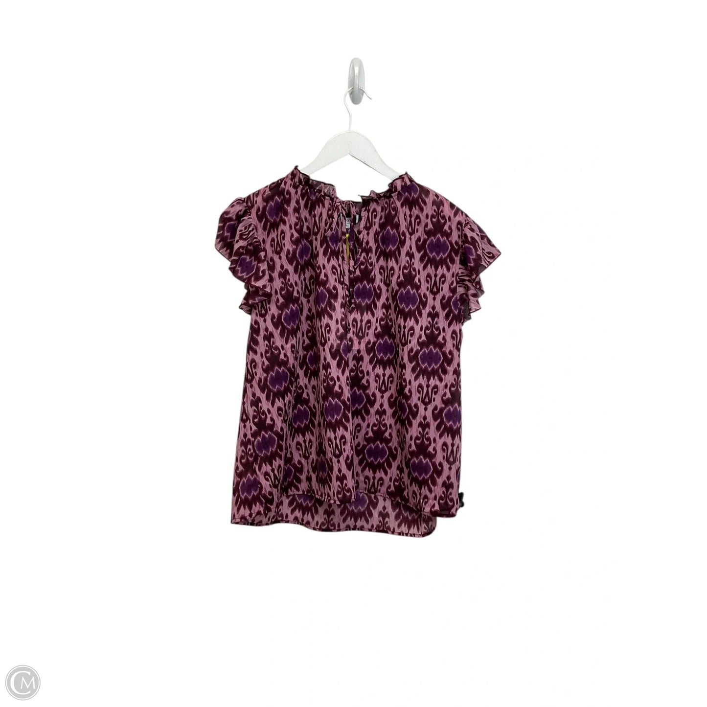 Top Short Sleeve By Voy In Purple, Size: L