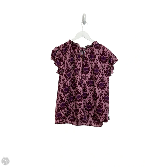 Top Short Sleeve By Voy In Purple, Size: L