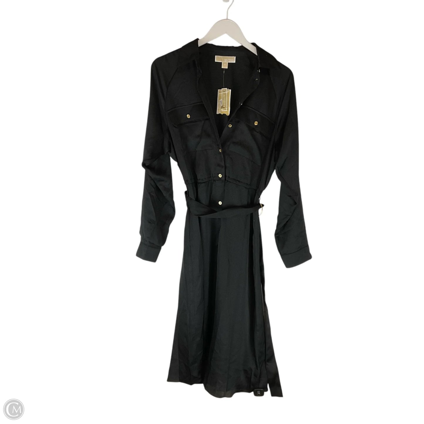Dress Casual Midi By Michael By Michael Kors In Black, Size: M
