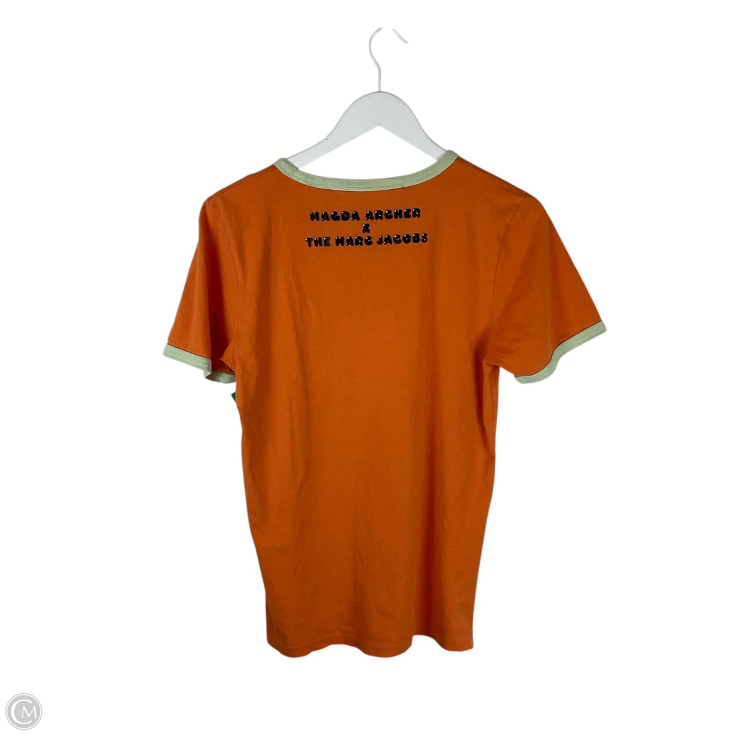 Top Short Sleeve Designer By Marc By Marc Jacobs In Orange, Size: S