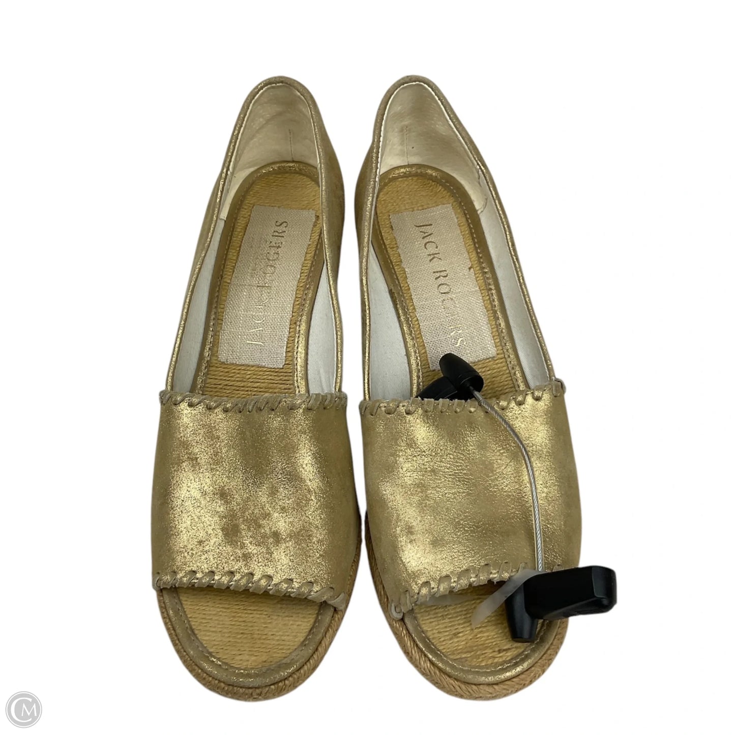 Shoes Heels Wedge By Jack Rogers In Gold, Size: 7.5