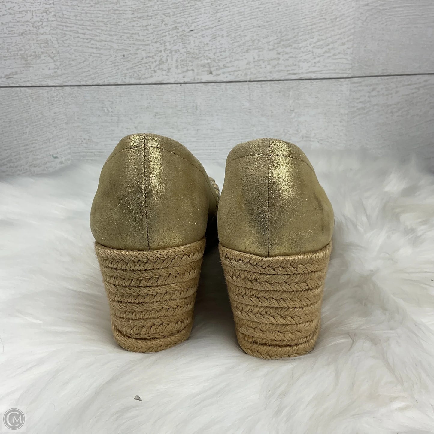 Shoes Heels Wedge By Jack Rogers In Gold, Size: 7.5