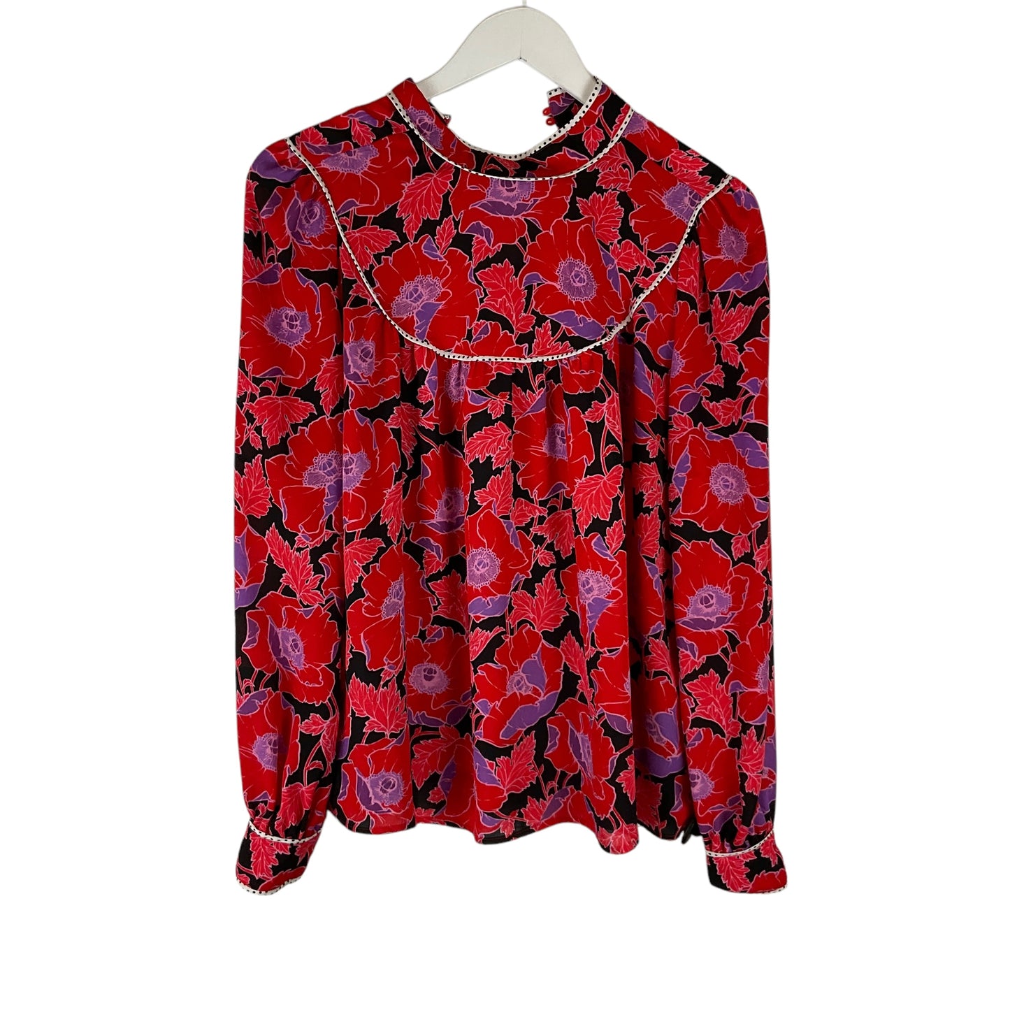 Top Long Sleeve By Who What Wear In Red, Size: S