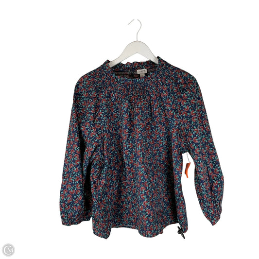 Top Long Sleeve By J. Crew In Floral Print, Size: Xl