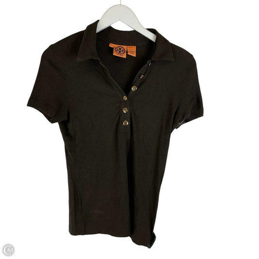 Top Short Sleeve Designer By Tory Burch In Brown, Size: S