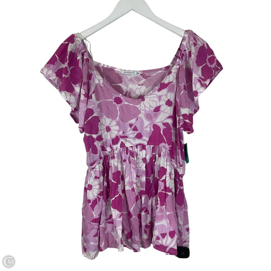 Top Short Sleeve By Staccato In Floral Print, Size: M
