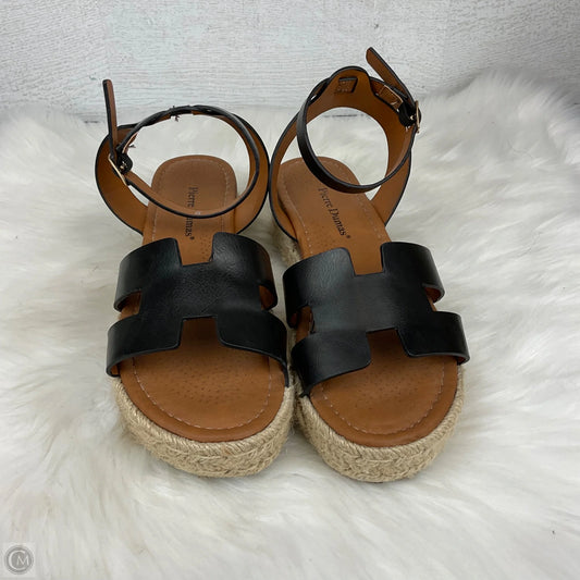 Sandals Heels Platform By Pierre Dumas In Black & Brown, Size: 9