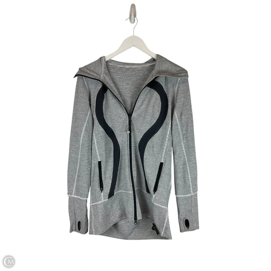 Athletic Jacket By Lululemon In Grey, Size: 10
