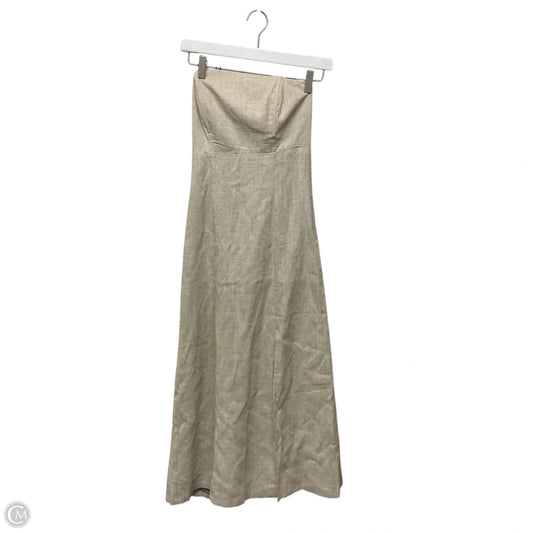 Dress Casual Maxi By Anthropologie In Tan, Size: Xxs