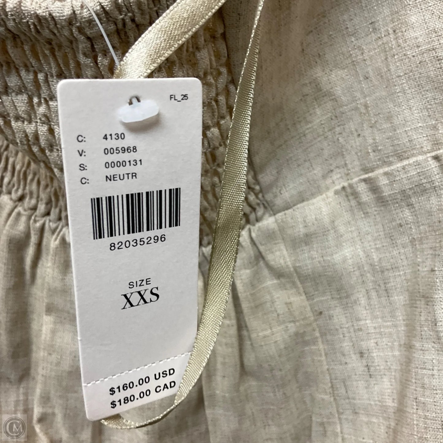 Dress Casual Maxi By Anthropologie In Tan, Size: Xxs