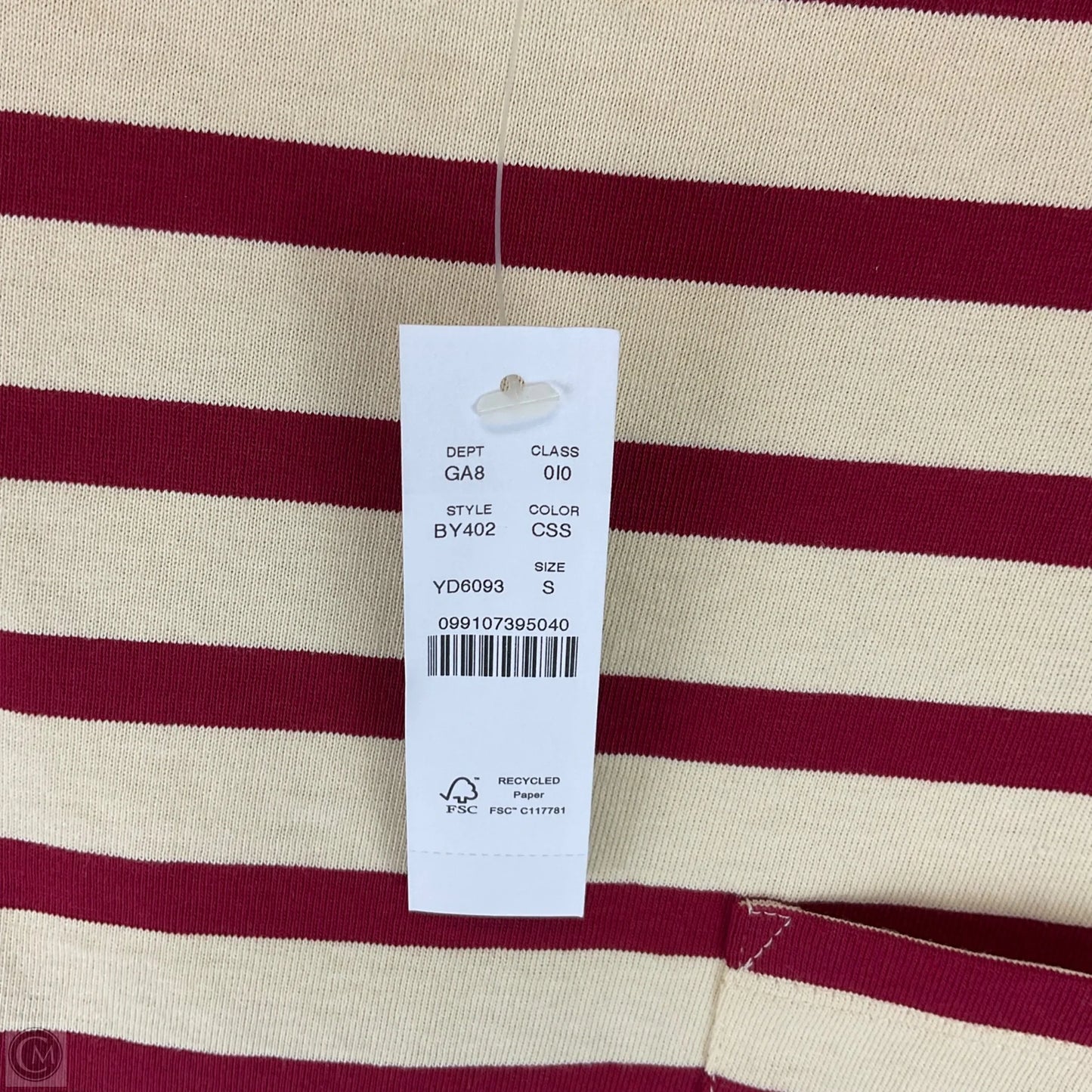 Top Short Sleeve By J. Crew In Striped Pattern, Size: S