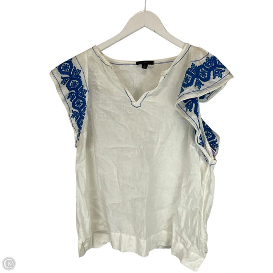 Top Short Sleeve By J. Crew In White, Size: L