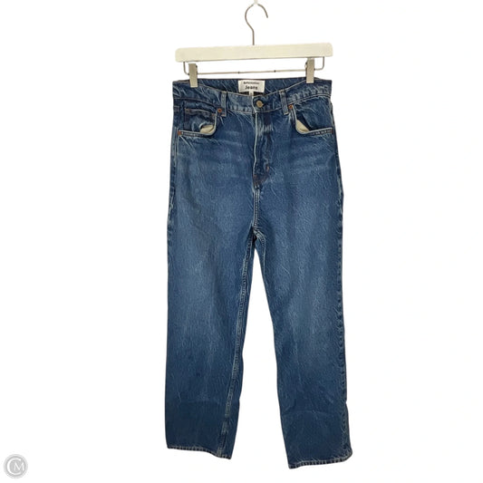 Jeans Straight By Reformation In Blue Denim, Size: 6