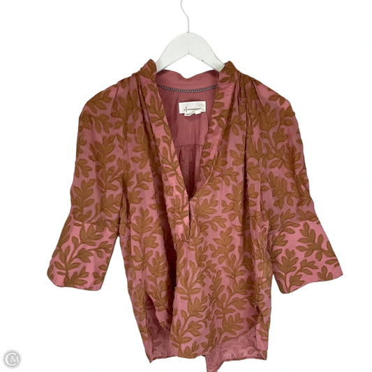 Top Long Sleeve By Anthropologie In Pink, Size: Xsp