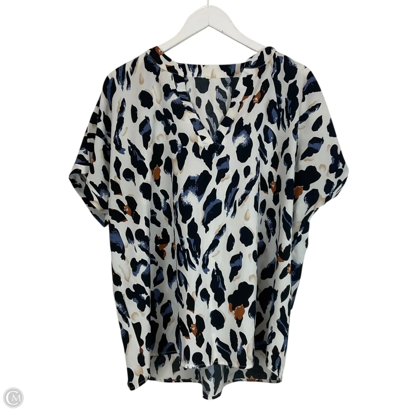 Top Short Sleeve By Shein In Animal Print, Size: 3x