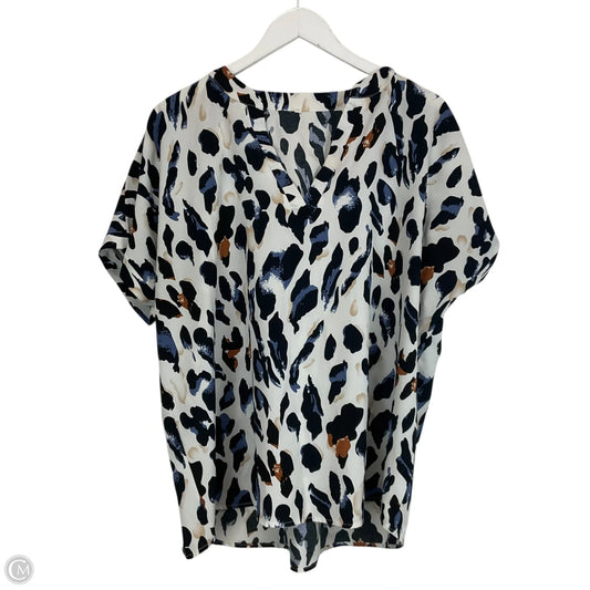 Top Short Sleeve By Shein In Animal Print, Size: 3x