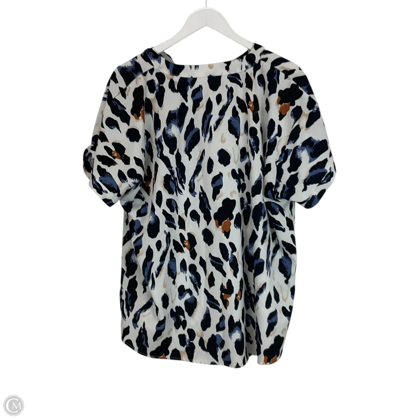 Top Short Sleeve By Shein In Animal Print, Size: 3x