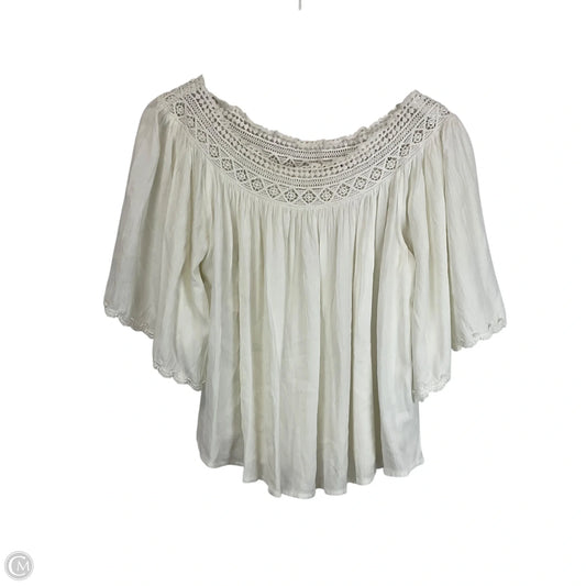 Top Long Sleeve Basic By Anthropologie In White, Size: S