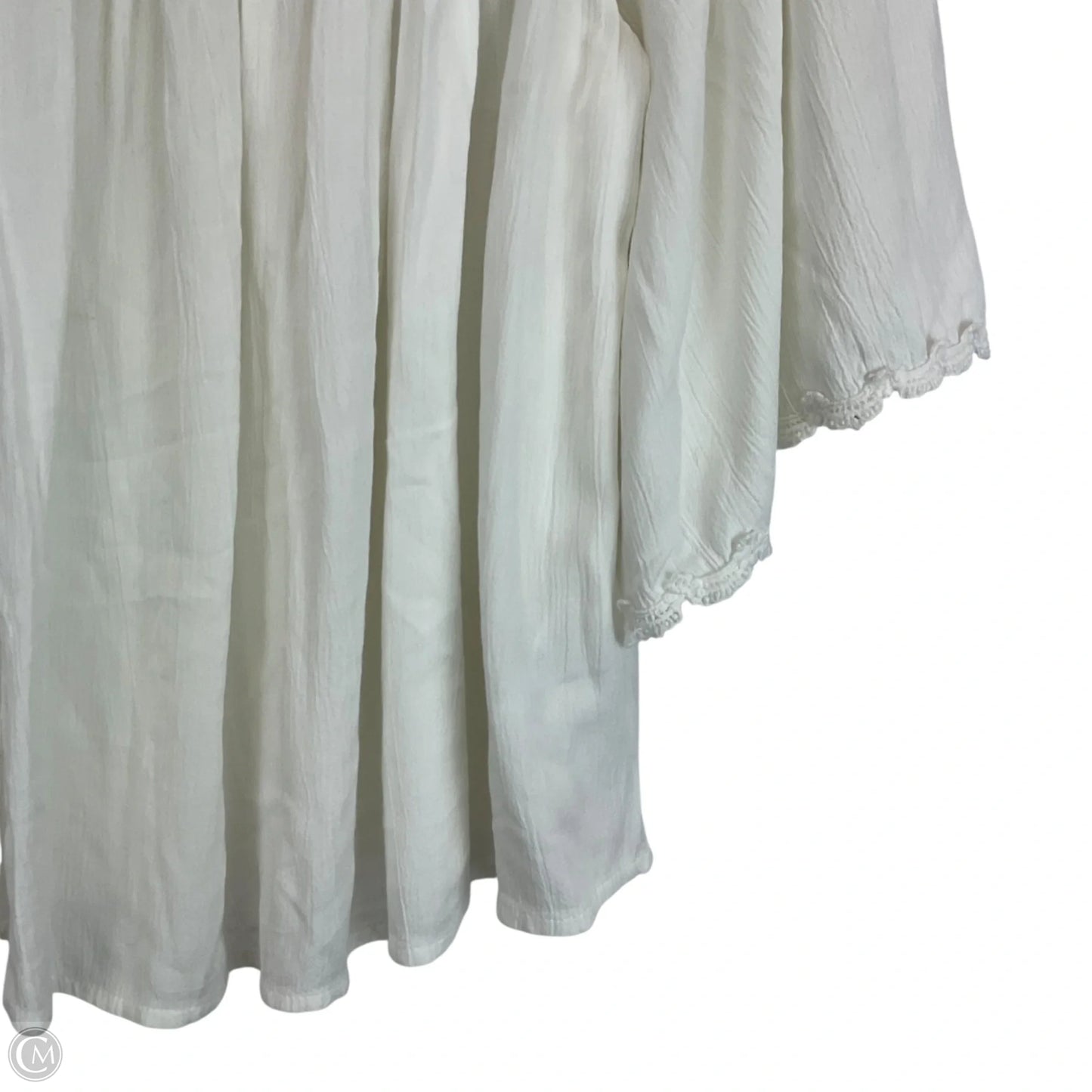 Top Long Sleeve Basic By Anthropologie In White, Size: S