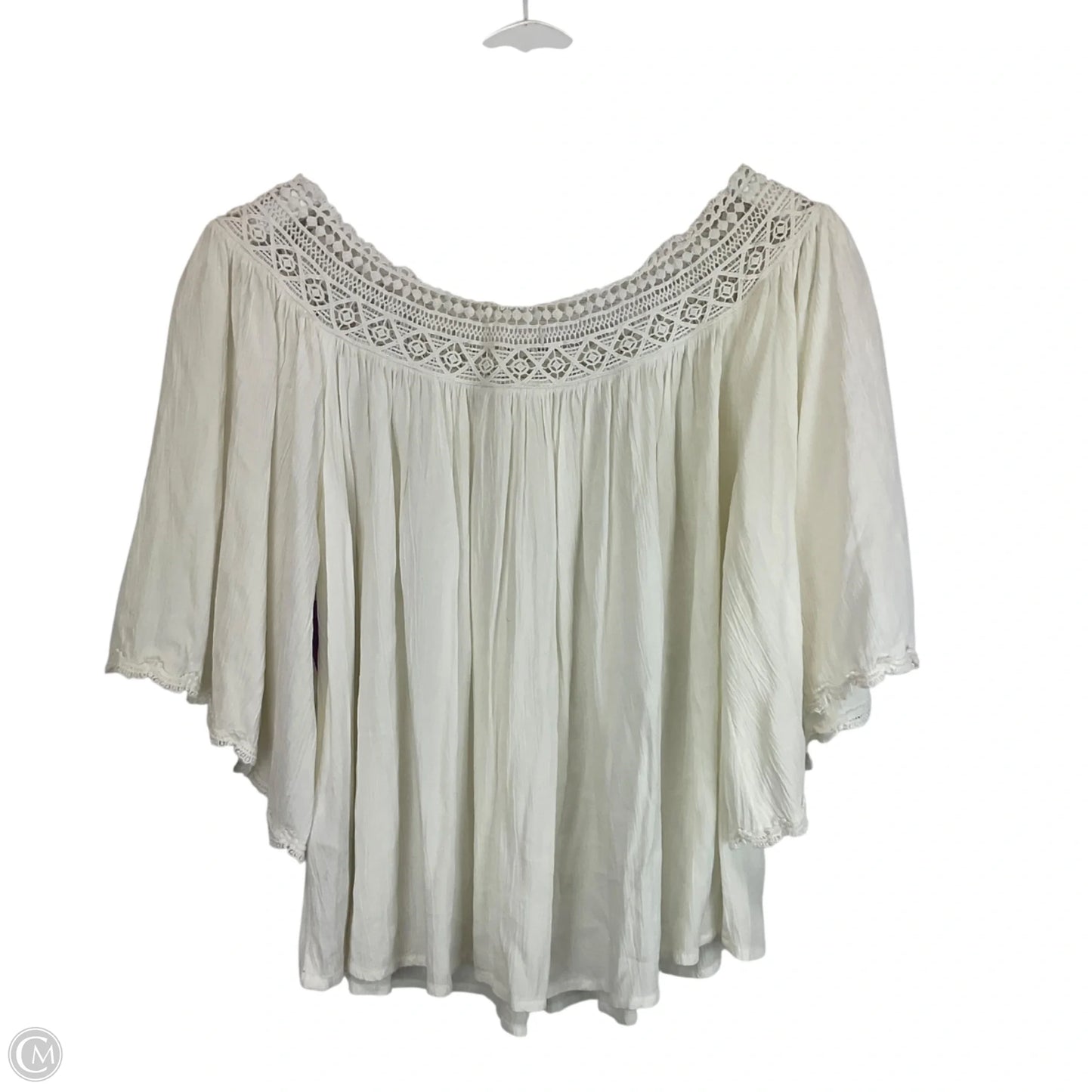Top Long Sleeve Basic By Anthropologie In White, Size: S