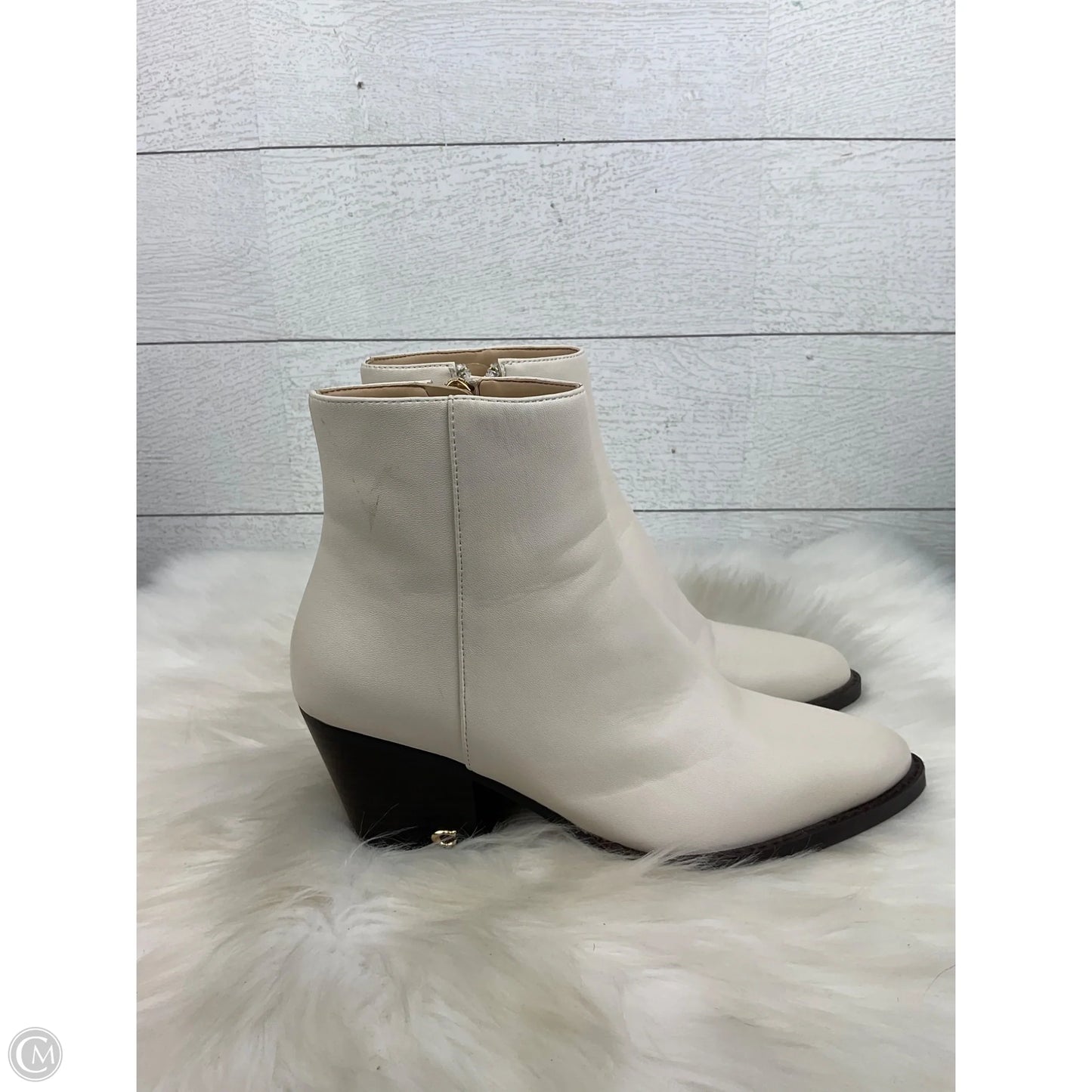 Boots Designer By Coach In Cream, Size: 6.5