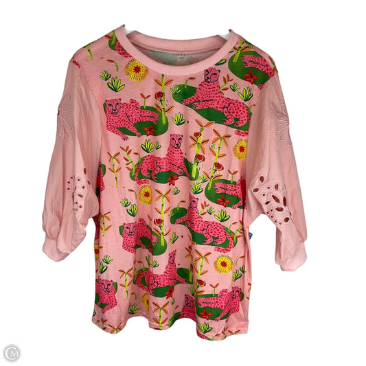 Top Long Sleeve By Shein In Pink, Size: L