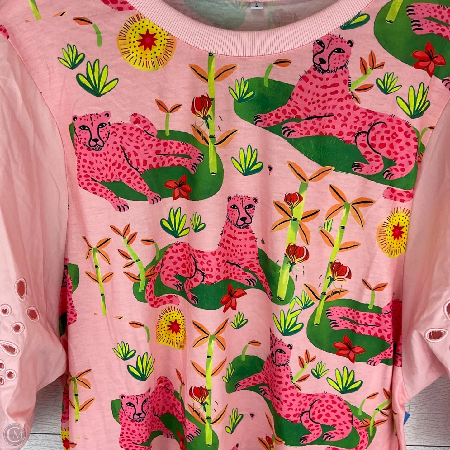 Top Long Sleeve By Shein In Pink, Size: L