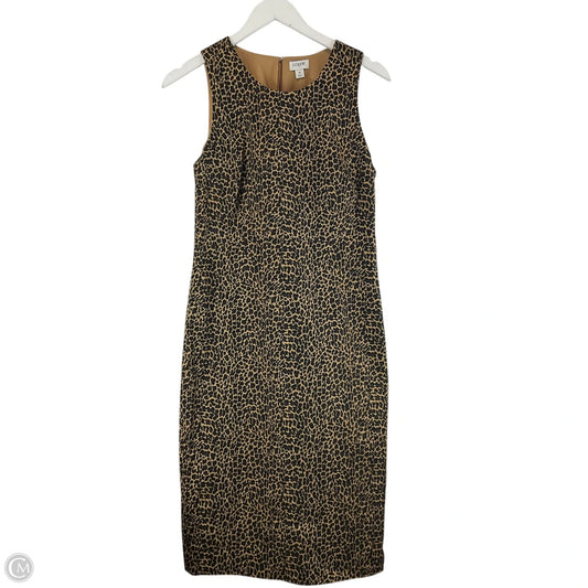 Dress Casual Midi By J. Crew In Animal Print, Size: 4