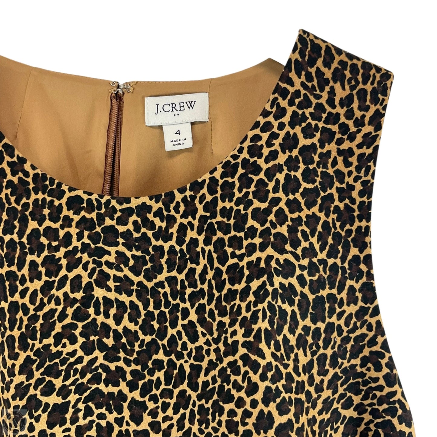 Dress Casual Midi By J. Crew In Animal Print, Size: 4