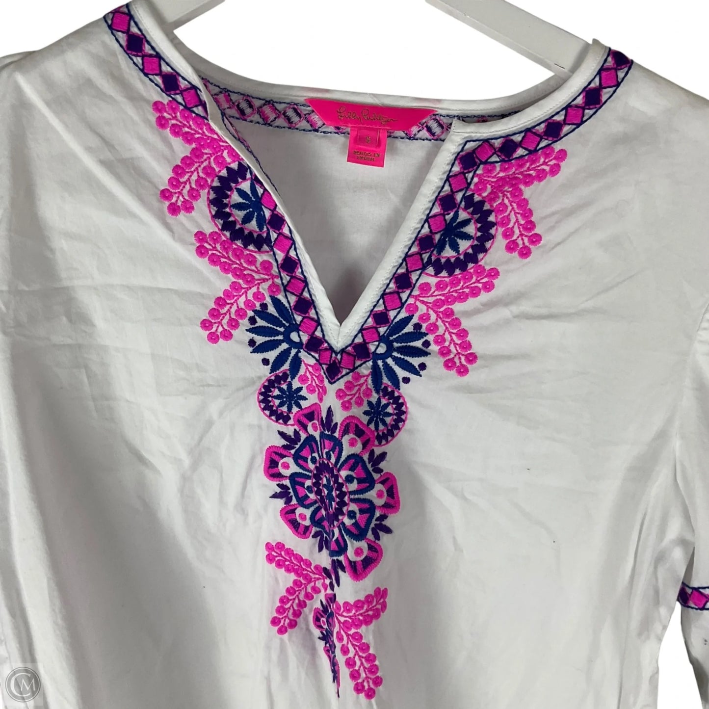 Top Long Sleeve Designer By Lilly Pulitzer In White, Size: S