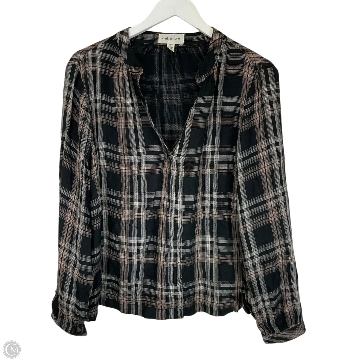 Top Long Sleeve By Cloth & Stone In Black, Size: L